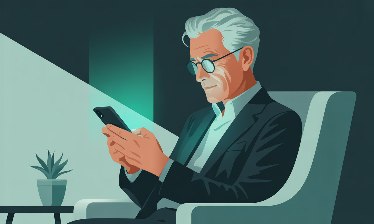 Person using a mobile device.