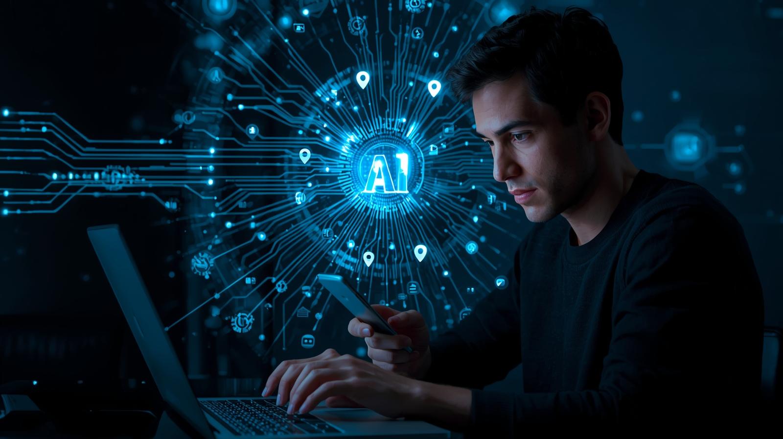 Data flowing to AI